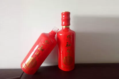 高档喷涂烤花瓶